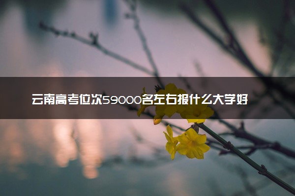 云南高考位次59000名左右报什么大学好（2025年参考）