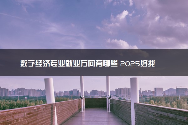 数字经济专业就业方向有哪些 2025好找工作吗