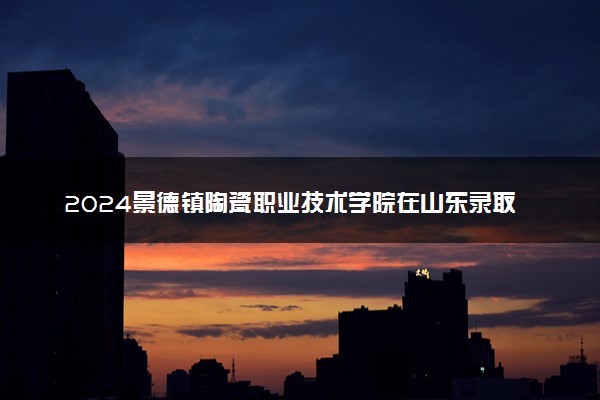 2024景德镇陶瓷职业技术学院在山东录取分数线 各专业分数及位次