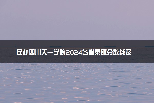 民办四川天一学院2024各省录取分数线及最低位次是多少
