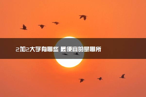 2加2大学有哪些 最便宜的是哪所