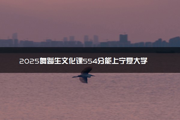 2025舞蹈生文化课554分能上宁夏大学吗