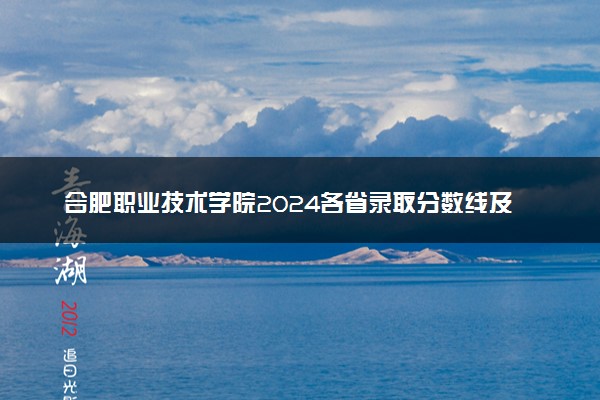 合肥职业技术学院2024各省录取分数线及最低位次是多少