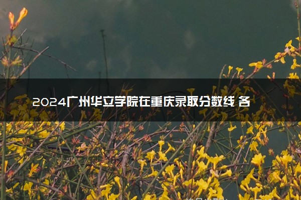 2024广州华立学院在重庆录取分数线 各专业分数及位次