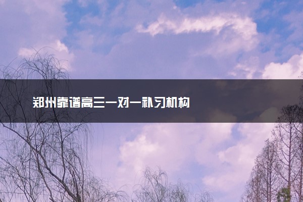 郑州靠谱高三一对一补习机构