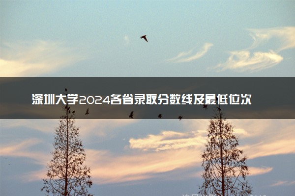 深圳大学2024各省录取分数线及最低位次是多少