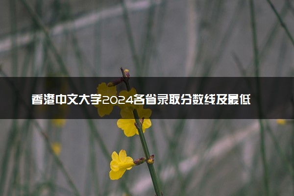 香港中文大学2024各省录取分数线及最低位次是多少