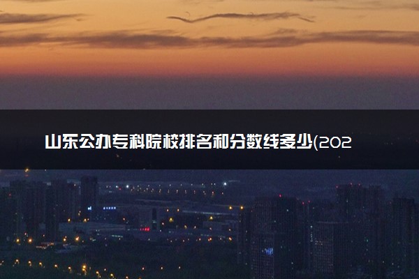山东公办专科院校排名和分数线多少（2025年参考）