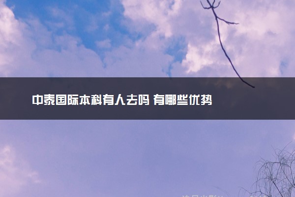 中泰国际本科有人去吗 有哪些优势