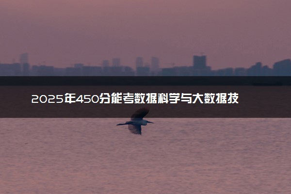 2025年450分能考数据科学与大数据技术专业吗 450分数据科学与大数据技术专业大学推荐