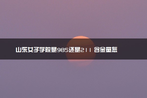 山东女子学院是985还是211 含金量怎么样