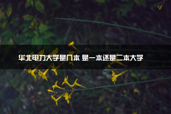 华北电力大学是几本 是一本还是二本大学