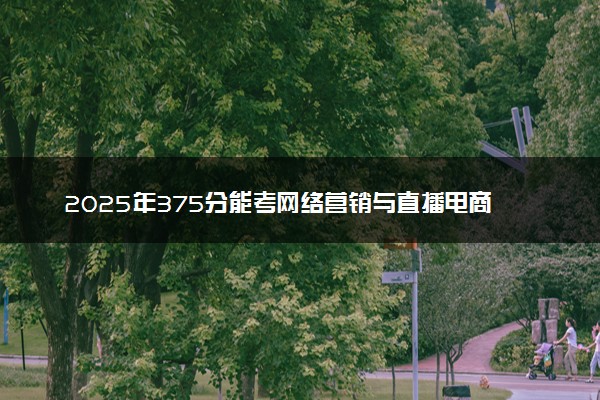 2025年375分能考网络营销与直播电商专业吗 375分网络营销与直播电商专业大学推荐