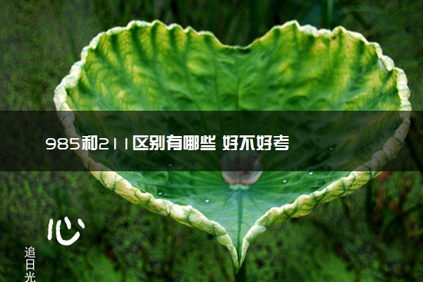 985和211区别有哪些 好不好考