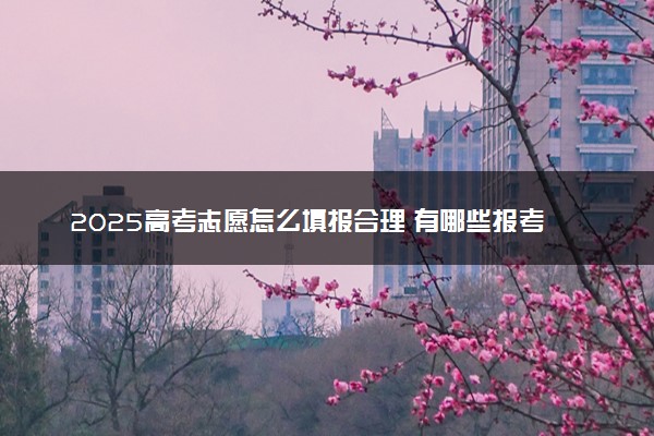 2025高考志愿怎么填报合理 有哪些报考技巧