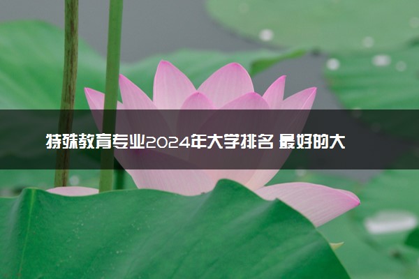 特殊教育专业2024年大学排名 最好的大学排行榜
