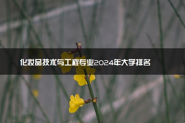 化妆品技术与工程专业2024年大学排名 最好的大学排行榜