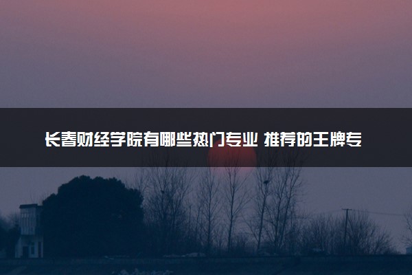 长春财经学院有哪些热门专业 推荐的王牌专业