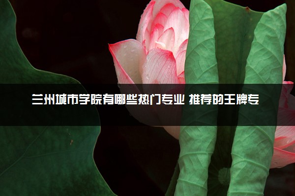 兰州城市学院有哪些热门专业 推荐的王牌专业