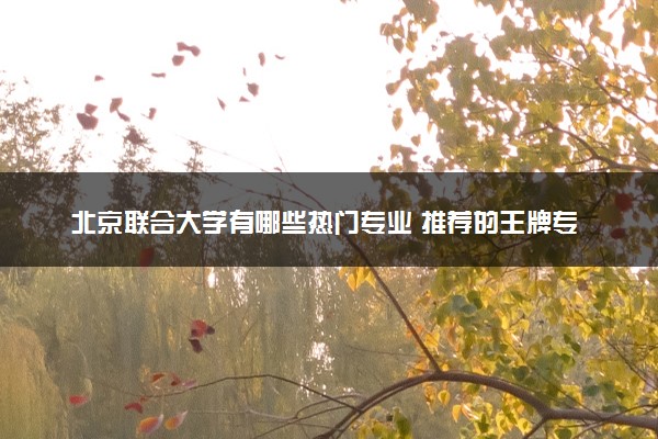 北京联合大学有哪些热门专业 推荐的王牌专业