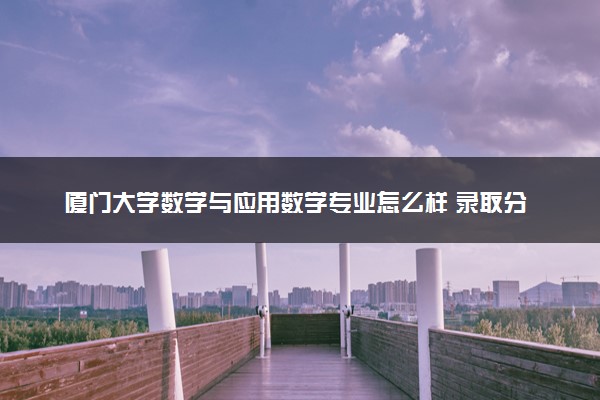 厦门大学数学与应用数学专业怎么样 录取分数线多少