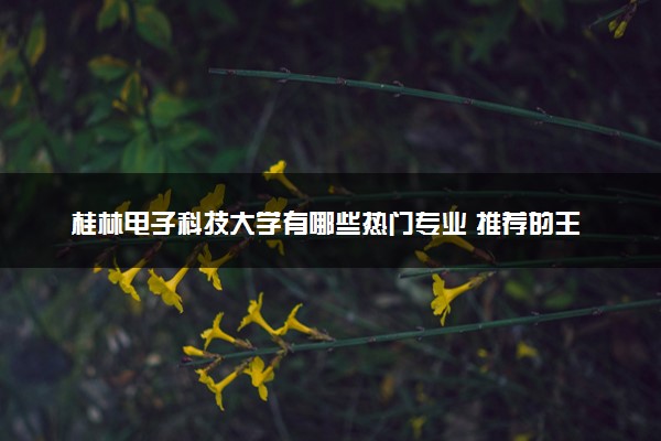 桂林电子科技大学有哪些热门专业 推荐的王牌专业
