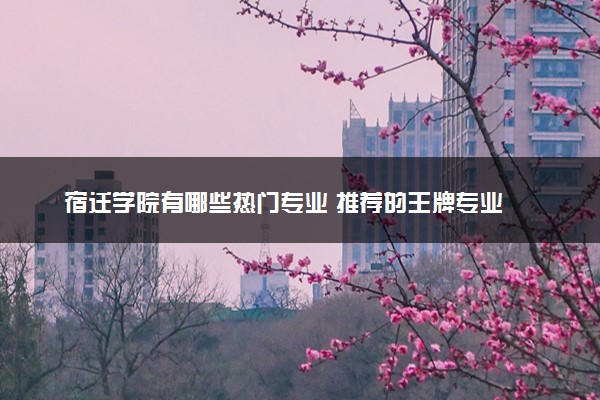 宿迁学院有哪些热门专业 推荐的王牌专业