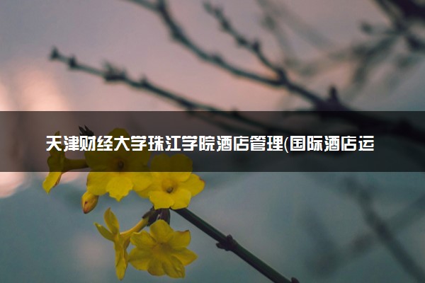 天津财经大学珠江学院酒店管理（国际酒店运营）专业怎么样 录取分数线多少