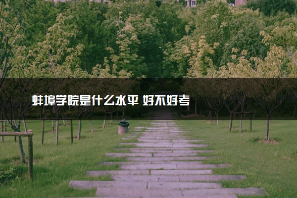 蚌埠学院是什么水平 好不好考