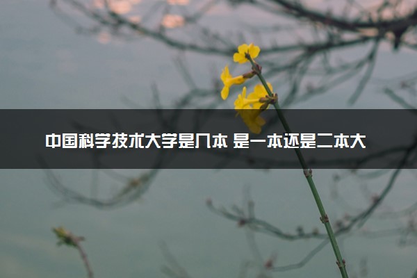 中国科学技术大学是几本 是一本还是二本大学