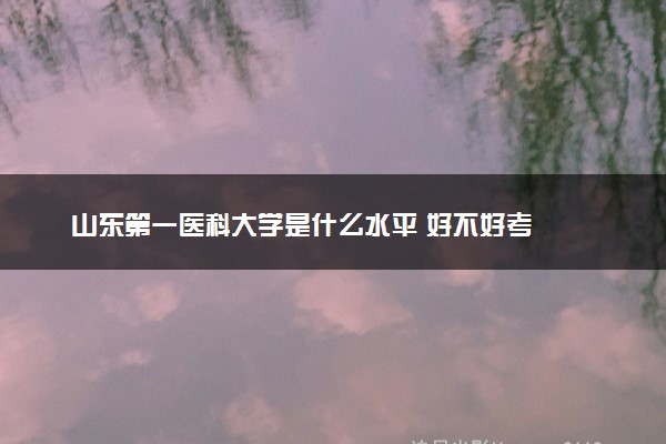 山东第一医科大学是什么水平 好不好考