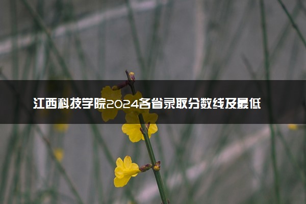 江西科技学院2024各省录取分数线及最低位次是多少