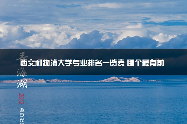 西交利物浦大学专业排名一览表 哪个最有前途