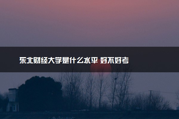 东北财经大学是什么水平 好不好考