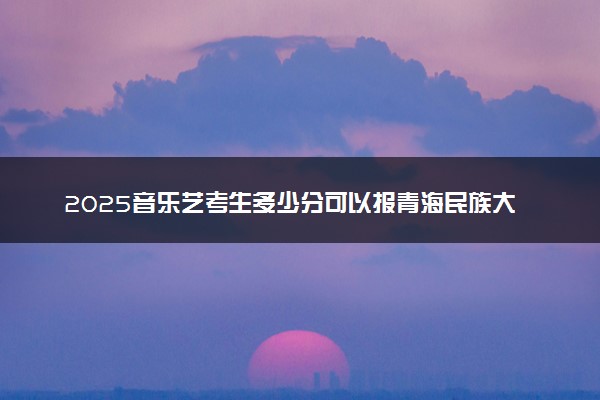 2025音乐艺考生多少分可以报青海民族大学