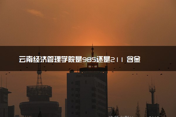 云南经济管理学院是985还是211 含金量怎么样