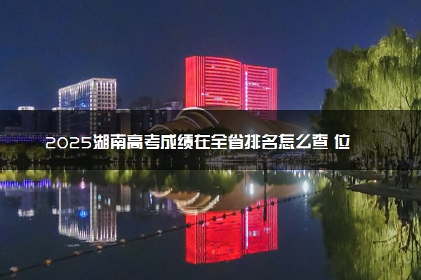 2025湖南高考成绩在全省排名怎么查 位次查询方法