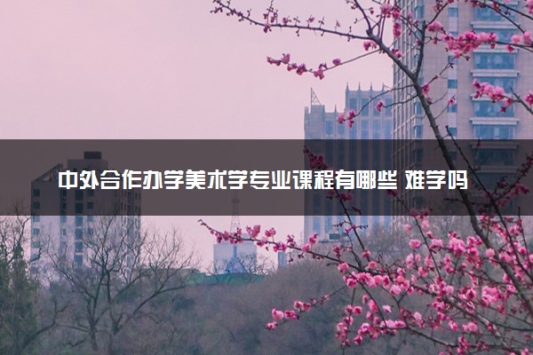 中外合作办学美术学专业课程有哪些 难学吗