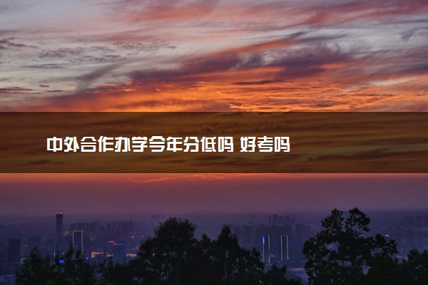 中外合作办学今年分低吗 好考吗