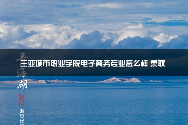 三亚城市职业学院电子商务专业怎么样 录取分数线多少