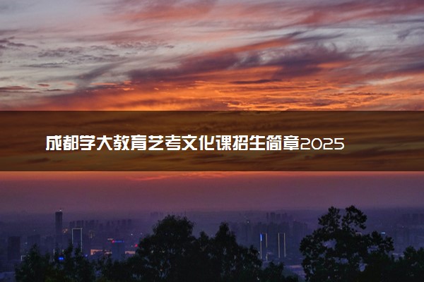 成都学大教育艺考文化课招生简章2025