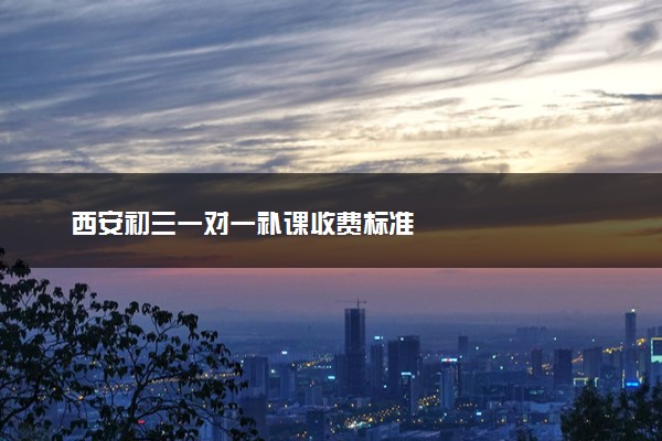 西安初三一对一补课收费标准