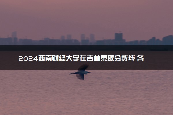 2024西南财经大学在吉林录取分数线 各专业分数及位次