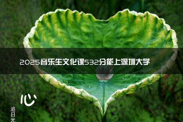 2025音乐生文化课532分能上深圳大学吗