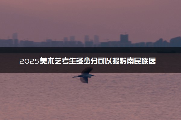 2025美术艺考生多少分可以报黔南民族医学高等专科学校