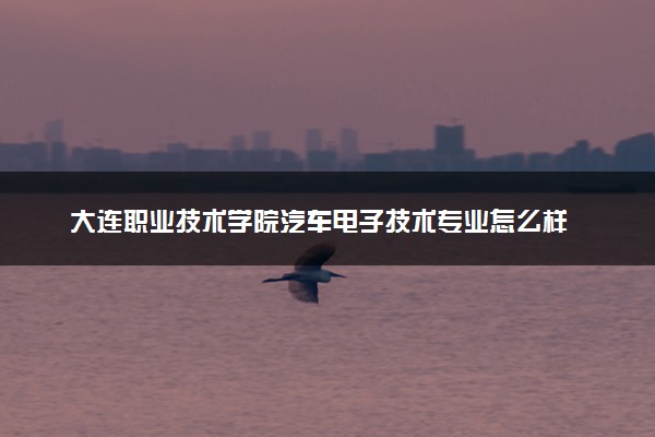 大连职业技术学院汽车电子技术专业怎么样 录取分数线多少