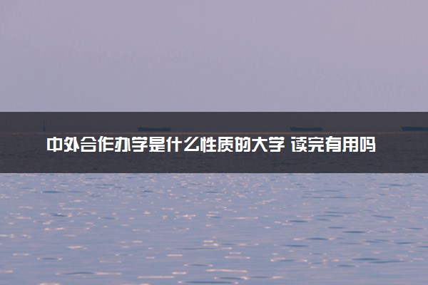 中外合作办学是什么性质的大学 读完有用吗