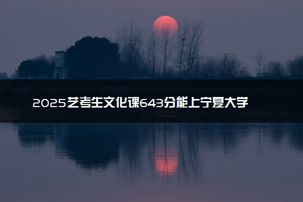 2025艺考生文化课643分能上宁夏大学吗