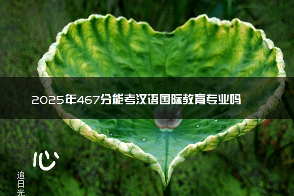 2025年467分能考汉语国际教育专业吗 467分汉语国际教育专业大学推荐