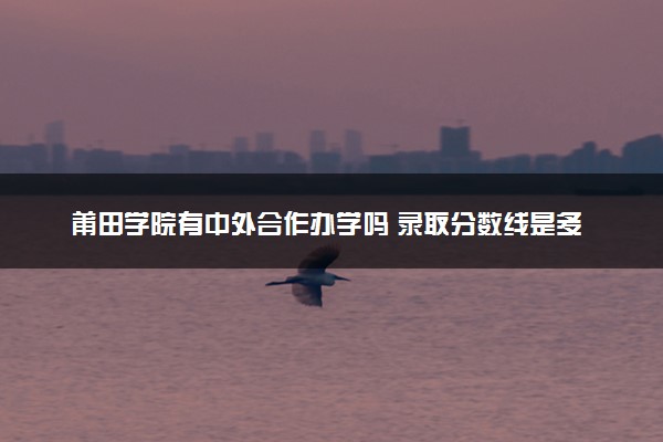 莆田学院有中外合作办学吗 录取分数线是多少